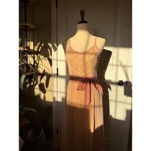 FLYING TOMATO Lace Maxi Dress Formal Event Party Occasion Spaghetti Strap Pink